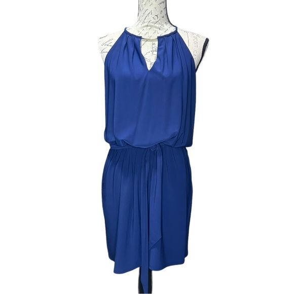 WHBM Blousy Navy Blue Dress Size Large - Picture 1 of 6